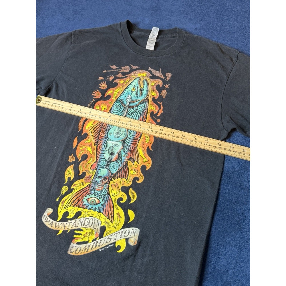 Ray Troll 2017 Spawntaneous Combustion Gildan Ultra Cotton T Shirt Mens M Black